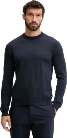 Emporio Armani Trui met ronde hals - Heren - Ronde hals truien - Blauw - M - Katoen - Truien & Vesten