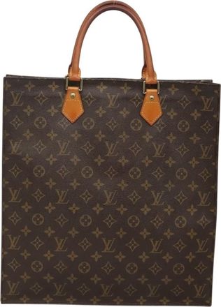 Louis Vuitton Sac Plat Bag Monogram Canvas Brown Canvas Bag (Pre-Owned)