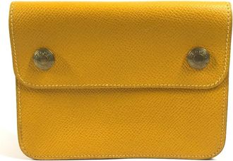 Herm&egrave;s Yellow Courchevel Leather Fanny Pack Pochette Sling Bag (Pre-Owned)