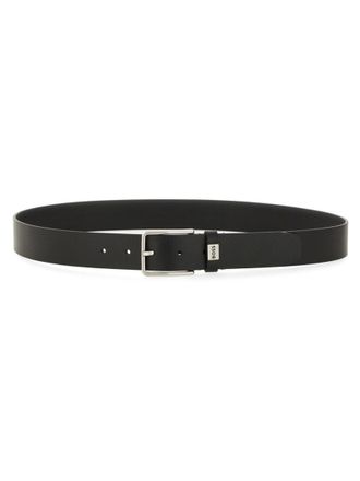 HUGO BOSS Black Textured Buckle Belt