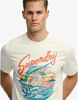 Superdry Mens Superdry Mens Maritime Short Sleeve T-Shirt - White - Size: 40