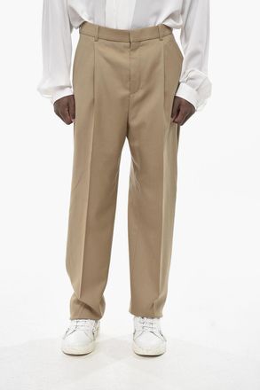 Saint Laurent Pantaloni a Una Pince in Lana Saint Laurent
