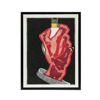 Artery8 Advertising design for Lamps Reijer Stolk Framed Canvas Wall Art Print in Black | Size: W24 x H32