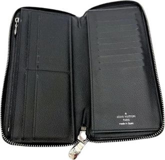 Louis Vuitton Pre-owned Zippy Wallet Vertical Monogram Eclipse Wallet - Dames - Vintage Accessoires - Zwart - ONE Size - Vintage