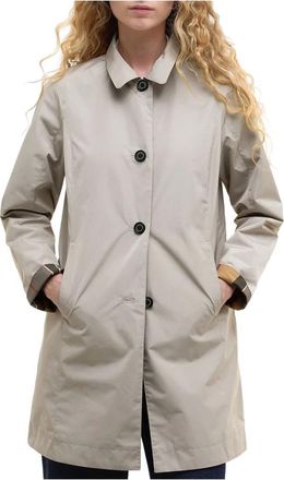 Barbour Omkeerbare Waterdichte Trenchcoat Ivoor - Dames - Mantel - Beige - XL - Jassen
