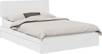 vidaXL Storage Bed with Headboard White 150 x 200 cm Engineered Wood vidaXL