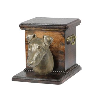 OEM Fox Terrier A Pelo Corto - Urna Per Ceneri Di Cane Con Statuetta, Urna Elegante Per Un Cane, Urna Unica Con Busto Di Cane Di Art-dog