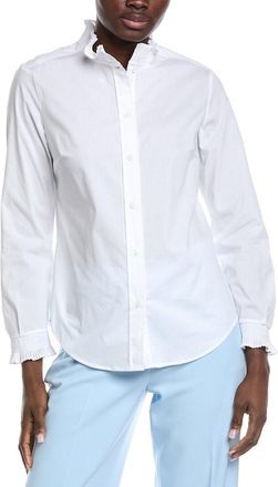 Anne Klein Micro Pleat Frill Blouse