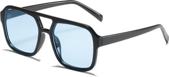 Generic Outdoor Oversized Mens Sunglasses Vacation Beach Womens Decorative Sun Glasses(Blue)