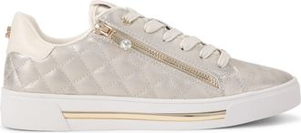 Carvela Womens Diamond Zip Sneakers - Gold - Size UK 8