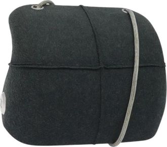Chanel Pre-owned Vilten Portemonnee - Dames - Vintage Accessoires - Grijs - ONE Size - Vintage