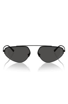Ferrari 58mm Irregular Sunglasses in Matte Black /Grey at Nordstrom