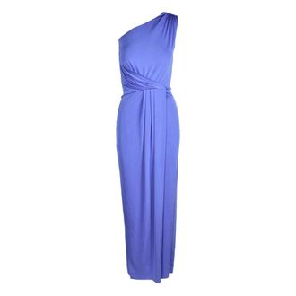 Access Fashion Midi Jurk - Dames - Casual kleedjes - Blauw - M - Polyester - Kleedjes