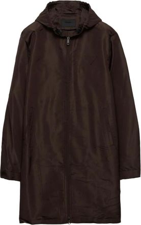 Prada Parkas - Heren - Parka Jassen - Bruin - S - Jassen