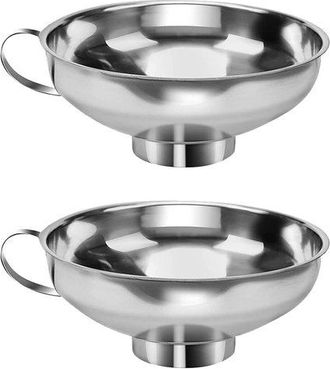 OEM Embudo De 2 Piezas, Embudo Peque&ntilde;o De Acero Inoxidable, Embudo De Boca Ancha Apto Para Alimentos, L&iacute;quidos Y S&oacute;lidos, Plateado