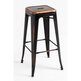 Regalos Miguel Packs Taburetes Altos - Pack 2 Taburetes Torix Vintage - Oro Vintage