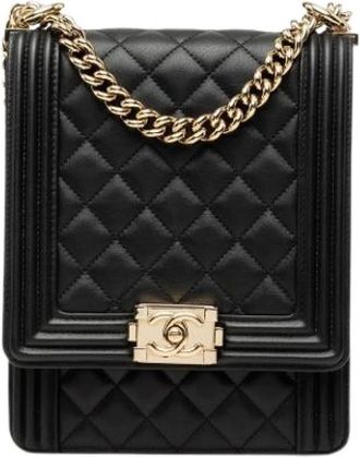 Chanel Pre-owned North South Boy Flap - - Pre-owned - Donna - Nero - ONE SIZE