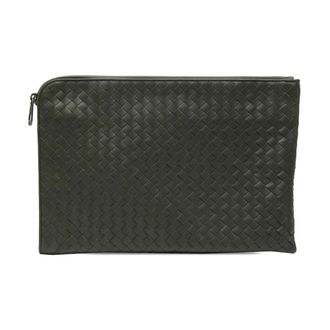 Bottega Veneta Pre-owned Clutches, female, Green, Size: ONE SIZE Pre-owned Zip Pouch