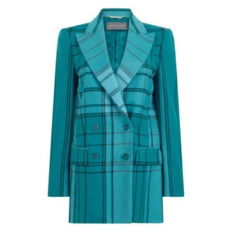 Alberta Ferretti Double-breasted Jacket - female - Alberta Ferretti - Blazers - Blue - S - Jackets