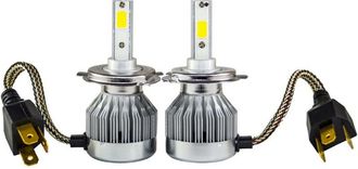 Trade Shop Trade Shop - Coppia Lampadine Auto Moto 30w 6000k Bianco Freddo Cob C1 H4 Led 3000lm
