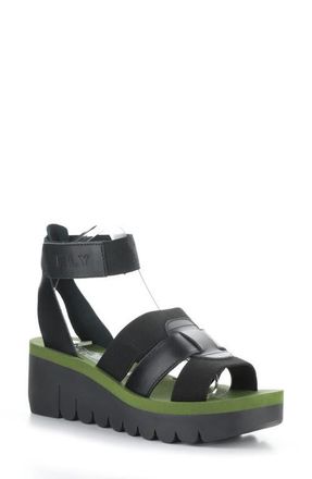 FLY London Yory Ankle Strap Sandal in Black at Nordstrom, Size 10-10.5Us