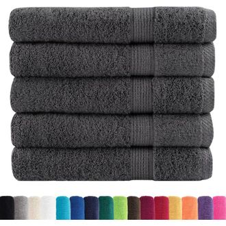 vidaXL Vidaxl - Toallas Premium Solund 25 Unidades Antracita 100x200 Cm 600 Gsm