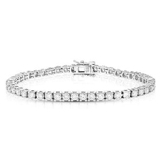 Vir Jewels 5 cttw Lab Grown Diamond Tennis Bracelet in Sterling Silver 8 Inch For Women