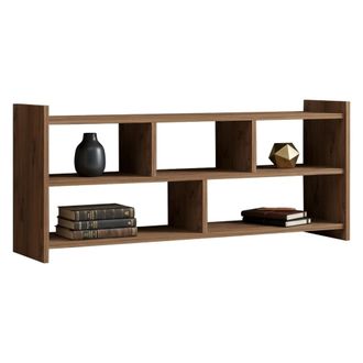 Dmora Mueble Para Tv Loreglia, 5 Estantes, 5 Compartimientos, Soporta 40 Kg, 118x28x55h Cm Roble Marr&oacute;n