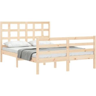 vidaXL Bed Frame without Mattress Small Double Solid Wood vidaXL