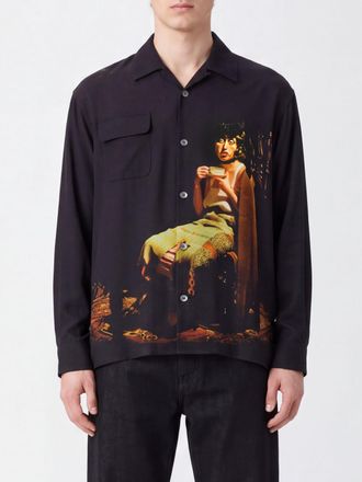 Undercover Cindy Sherman Graphic Print Rayon Cuban Collar Shirt