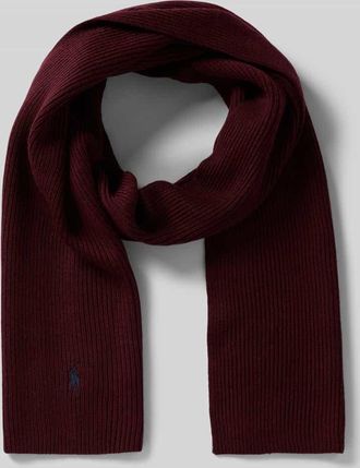 Polo Ralph Lauren Schal mit Label-Stitching in Bordeaux, Größe 1