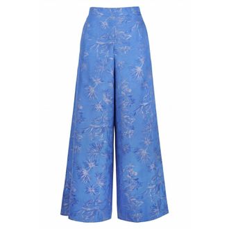 Maliparmi Wide Trousers, female, Blue, Size: L Pantalone Breeze D&Eacute;t&eacute; a gamba ampia