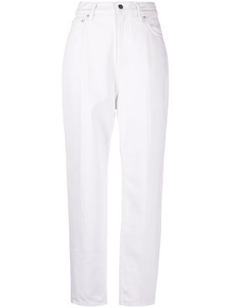 Toteme high-rise tapered jeans - women - Cotton - 26/30 - White