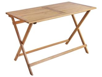 Beliani Mesa de comedor 4 personas de madera marr&oacute;n