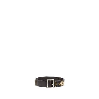 Golden Goose Studded Leather Belt - female - Golden Goose - Belts - Brown - 85 CM - Accessories