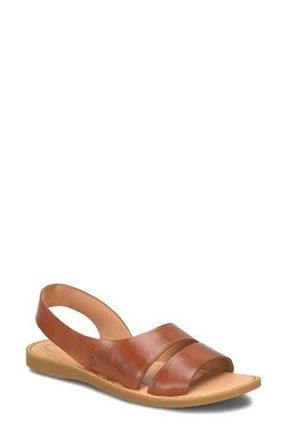 B&oslash;rn Meri Slingback Sandal in Brown Leather at Nordstrom Rack, Size 6