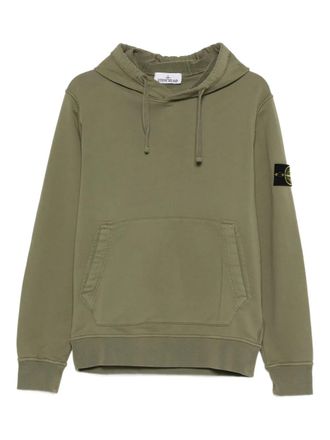 Stone Island pouch pocket hooded sweatshirt - Verde