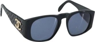 Chanel Pre-owned Accessories, female, Black, Size: ONE SIZE Pre-owned Vintage Sunglasses