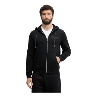 Guess Hoodies & sweatvesten, Heren, Zwart, S, Katoen, Zip-through Hoodie