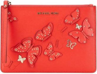 Michael Kors Pre-owned Clutches, female, Red, Size: ONE SIZE Pre-owned Leather Clutch