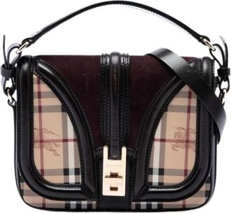 Burberry Pre-owned Brickfield Satchel - Dames - Vintage Schoudertas - Beige - ONE Size - Vintage