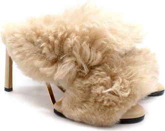 Bottega Veneta The Curve Shearling Sandals Size 35