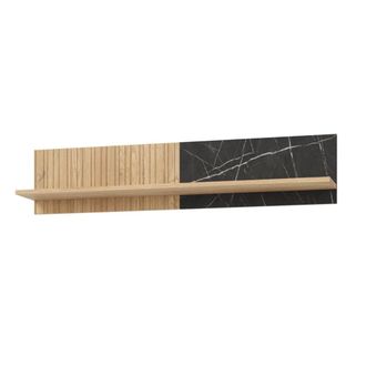Petits Meubles Estanter&iacute;a de pared paneles laminados madera y negro