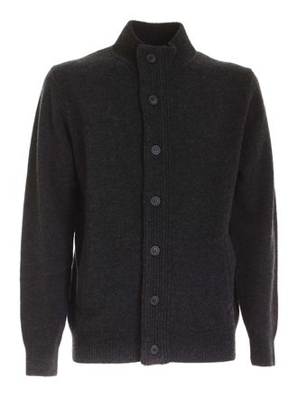 Barbour Contrasting details cardigan in grey