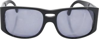 Chanel Pre-owned Accessories, female, Black, Size: ONE SIZE Pre-owned Vintage Rectangular Frame Sunglasses