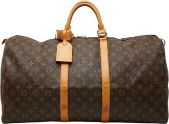 Louis Vuitton Brown Pvc Leather Boston Bag (Pre-Owned)