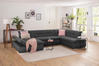 Inosign Wohnlandschaft »Avesa U-Form« Wahlweise mit Armteilverstellung und Bettfunktion, B/T/H: 355/216/80cm