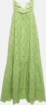 Dorothee Schumacher Embroidered cotton-blend maxi dress