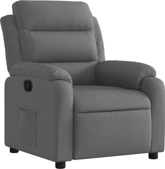 vidaXL Sill&oacute;n Reclinable De Tela Gris Oscuro Vidaxl
