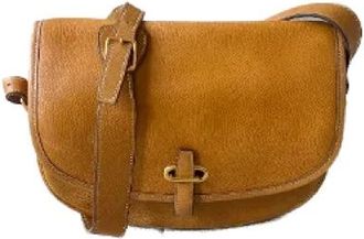 Herm&egrave;s Pre-owned Leather crossbody-bags - Dames - Vintage Schoudertas - Bruin - ONE Size - Leer - Vintage